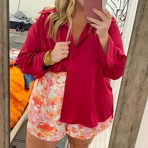 ASOS Floral Pink and Orange Shorts